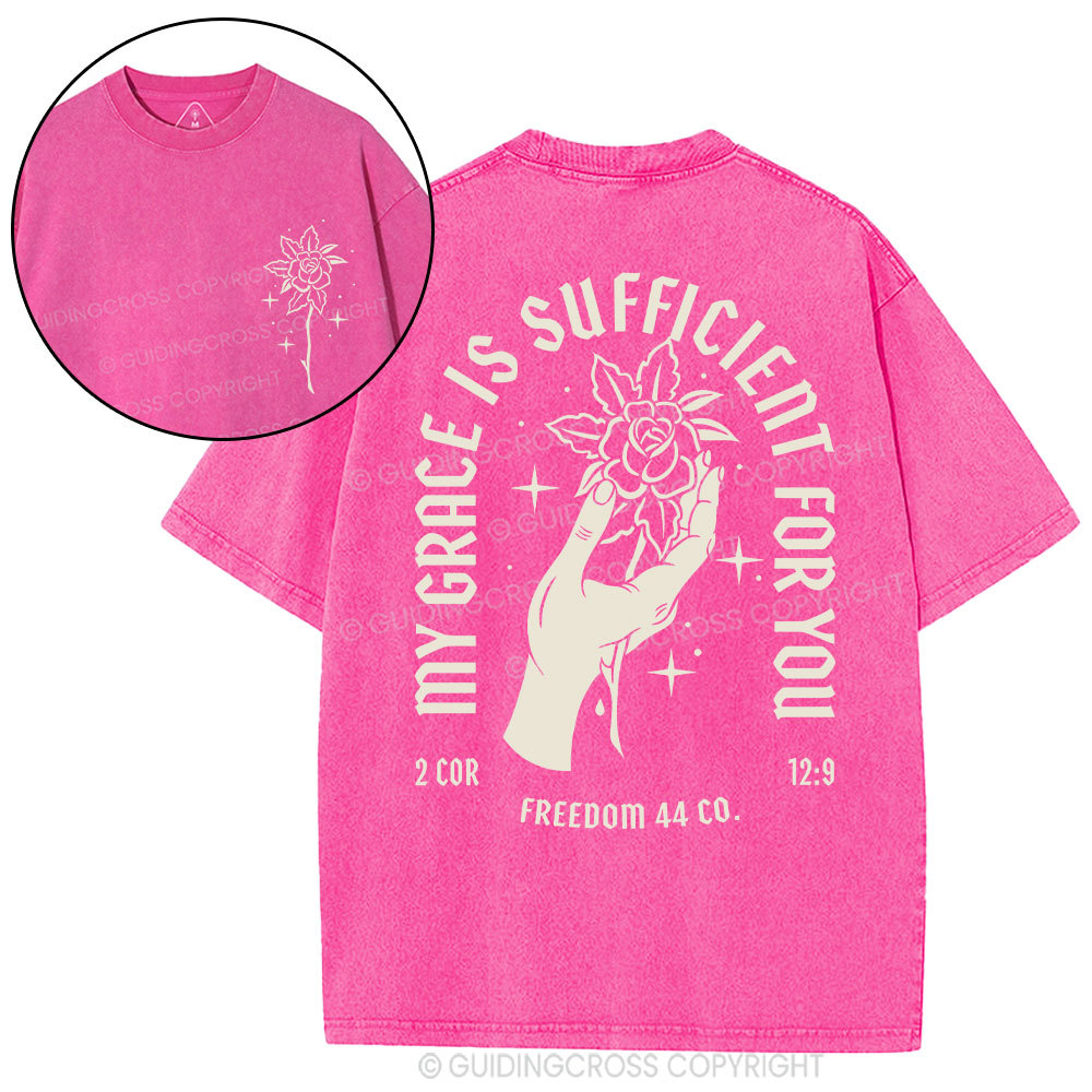 My Grace Is Sufficient For You Christian Washed T-Shirt