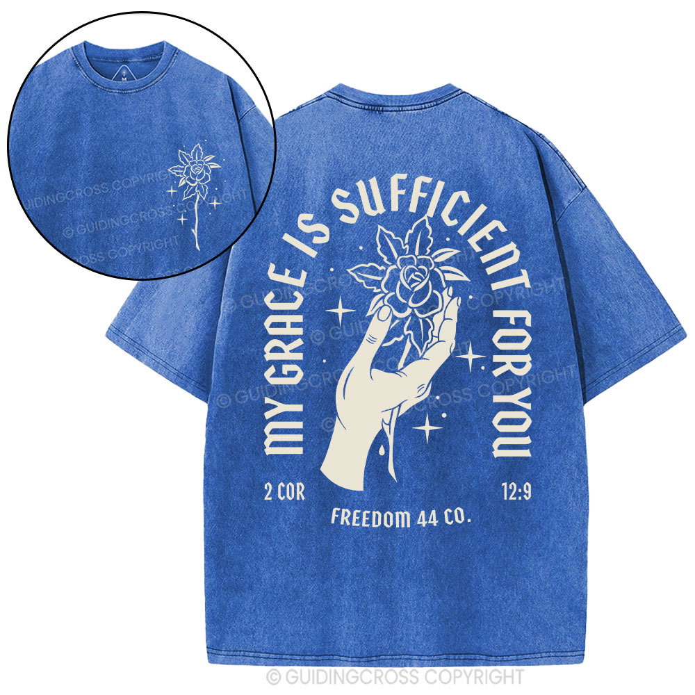 My Grace Is Sufficient For You Christian Washed T-Shirt