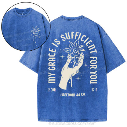 My Grace Is Sufficient For You Christian Washed T-Shirt