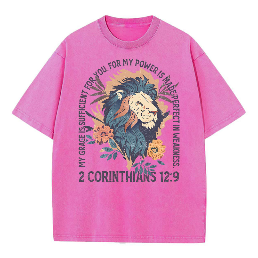 My Grace Is Sufficient For You Christian Washed T-Shirt
