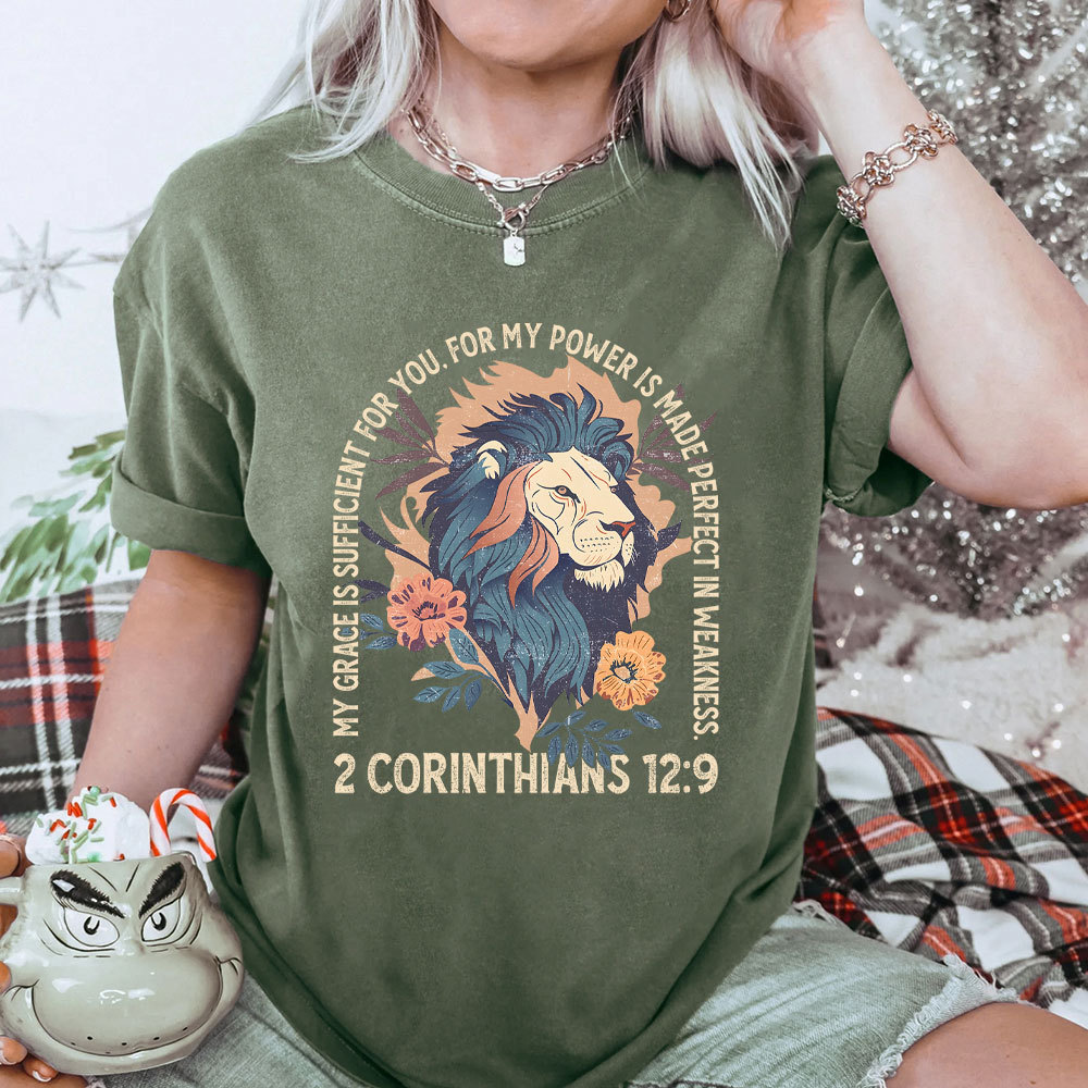 My Grace Is Sufficient For You Christian Washed T-Shirt