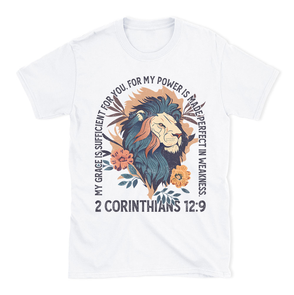 My Grace Is Sufficient For You Lion Christian T-Shirt