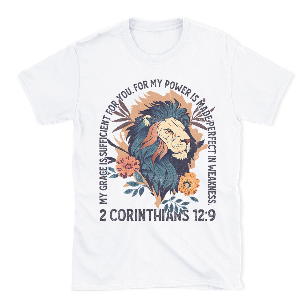 My Grace Is Sufficient For You Lion Christian T-Shirt