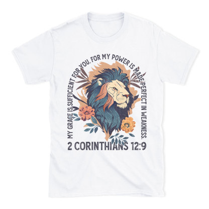 My Grace Is Sufficient For You Lion Christian T-Shirt