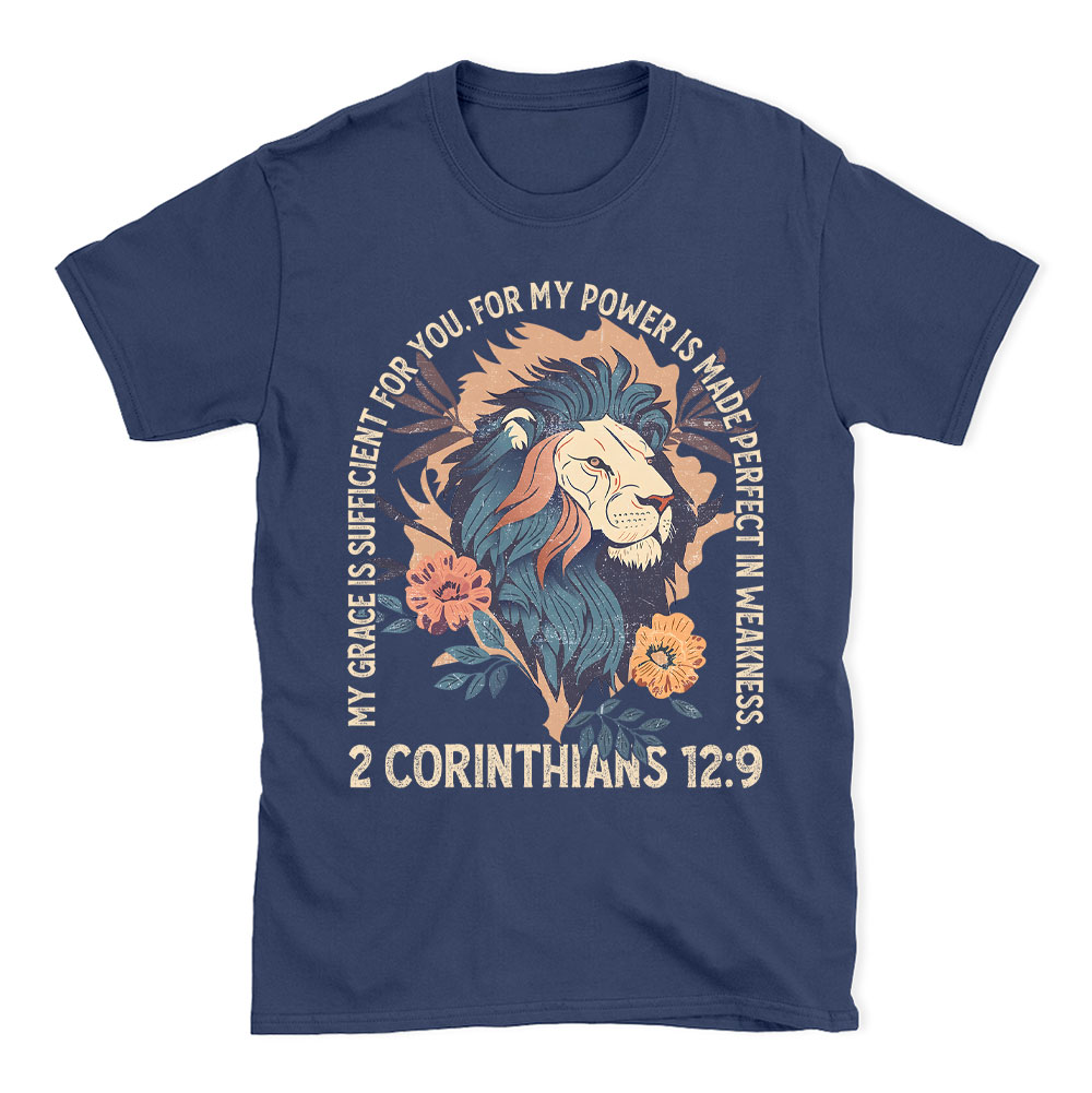 My Grace Is Sufficient For You Lion Christian T-Shirt