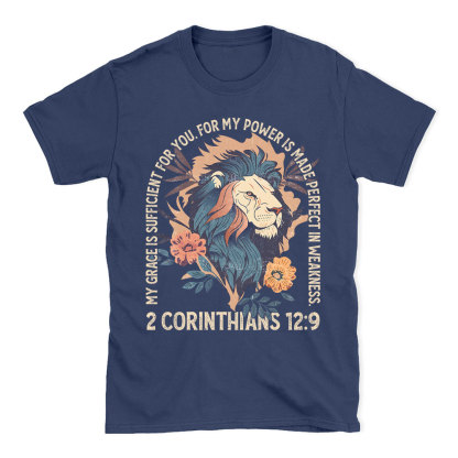 My Grace Is Sufficient For You Lion Christian T-Shirt