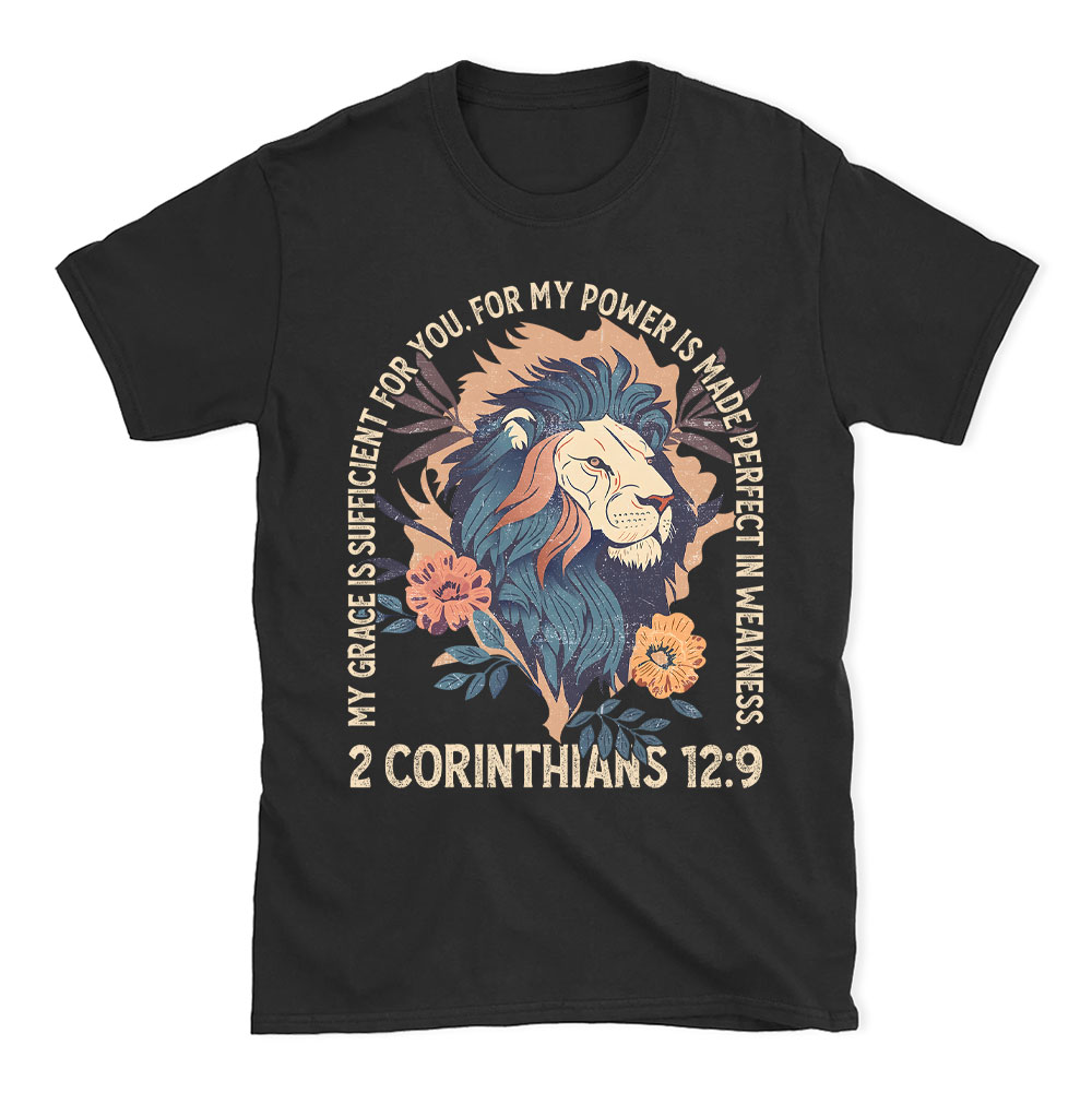 My Grace Is Sufficient For You Lion Christian T-Shirt