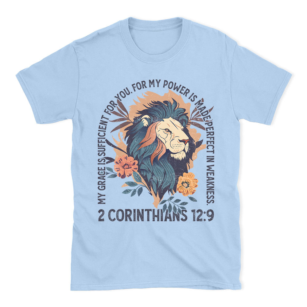 My Grace Is Sufficient For You Lion Christian T-Shirt