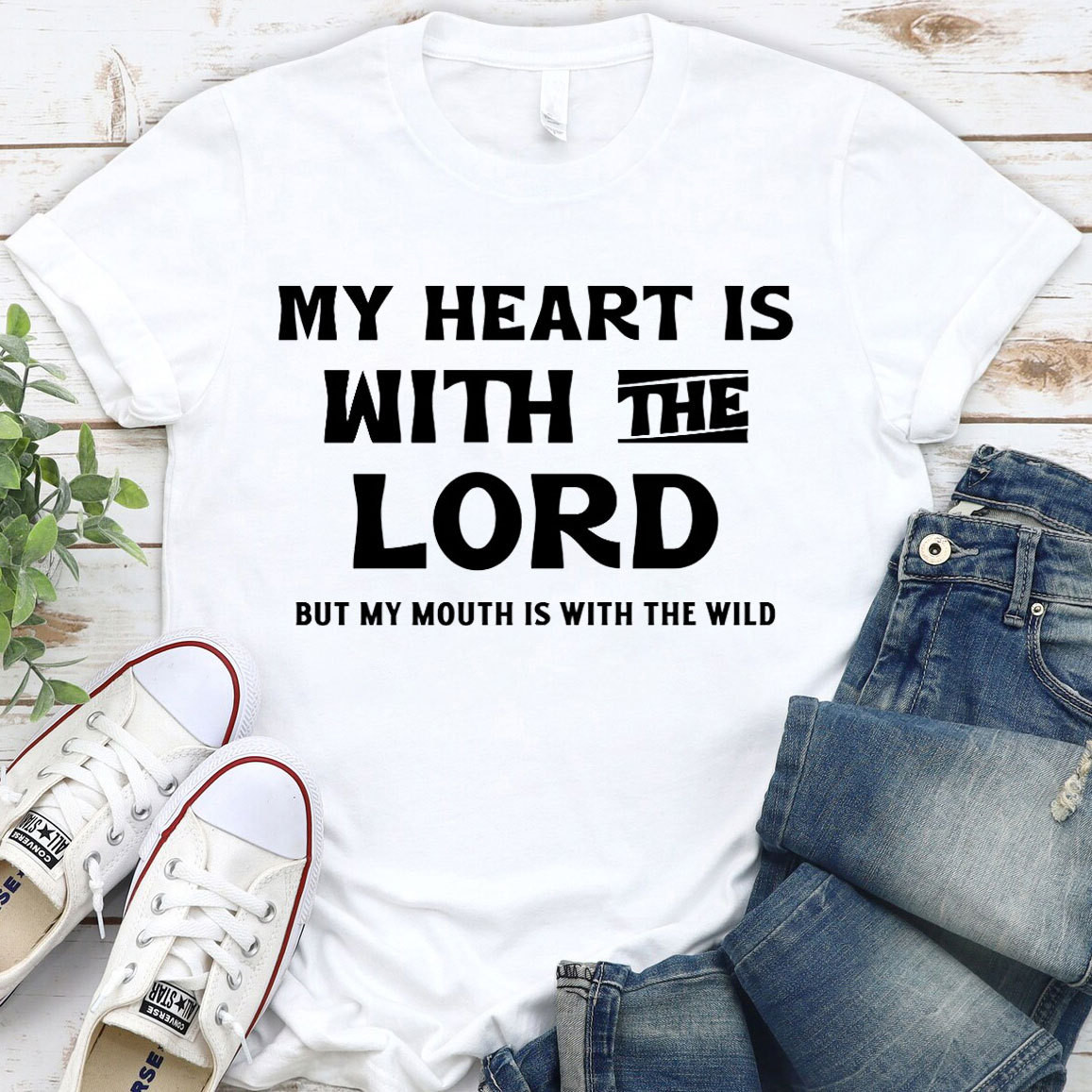 My Heart Is With The Lord Christian T-Shirt