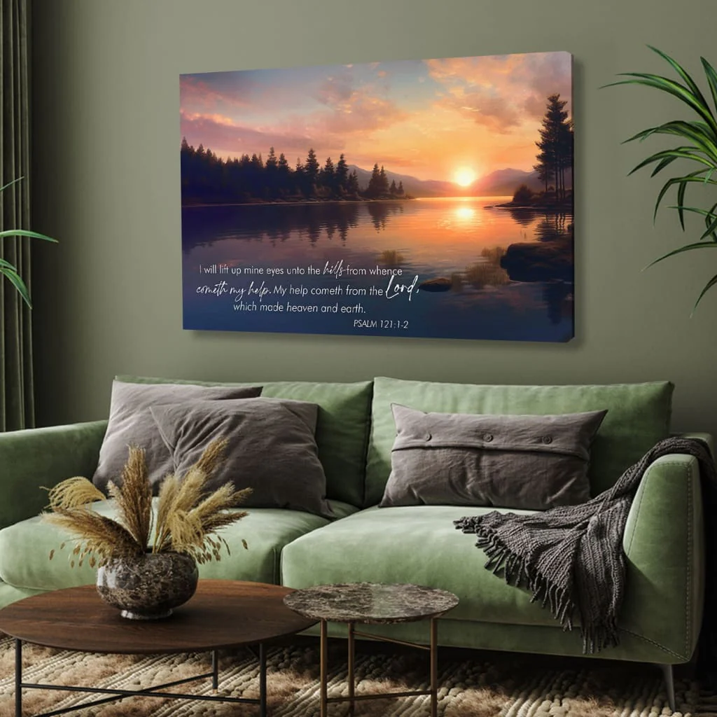 My Help Cometh From The Lord Christian Canvas Wall Art