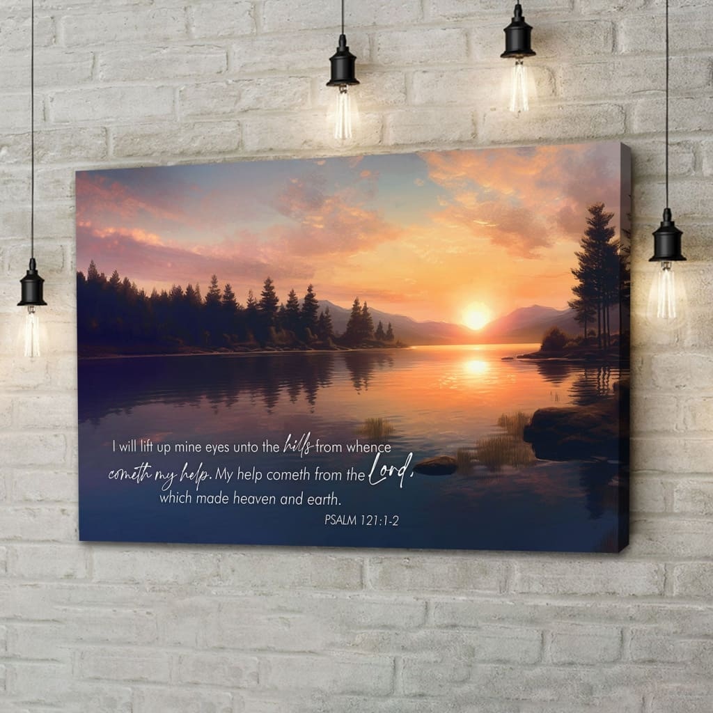 My Help Cometh From The Lord Christian Canvas Wall Art