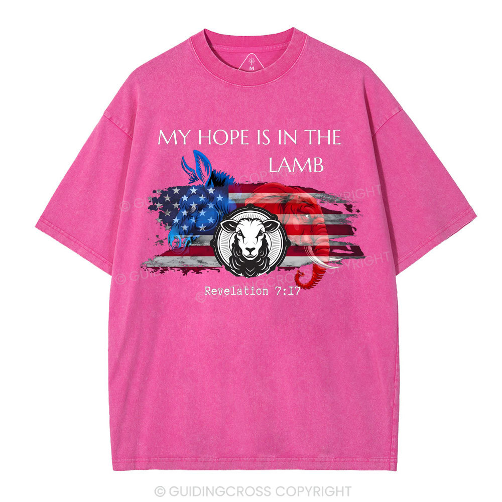 My Hope Is In The Lamb  Christian Washed T-Shirt