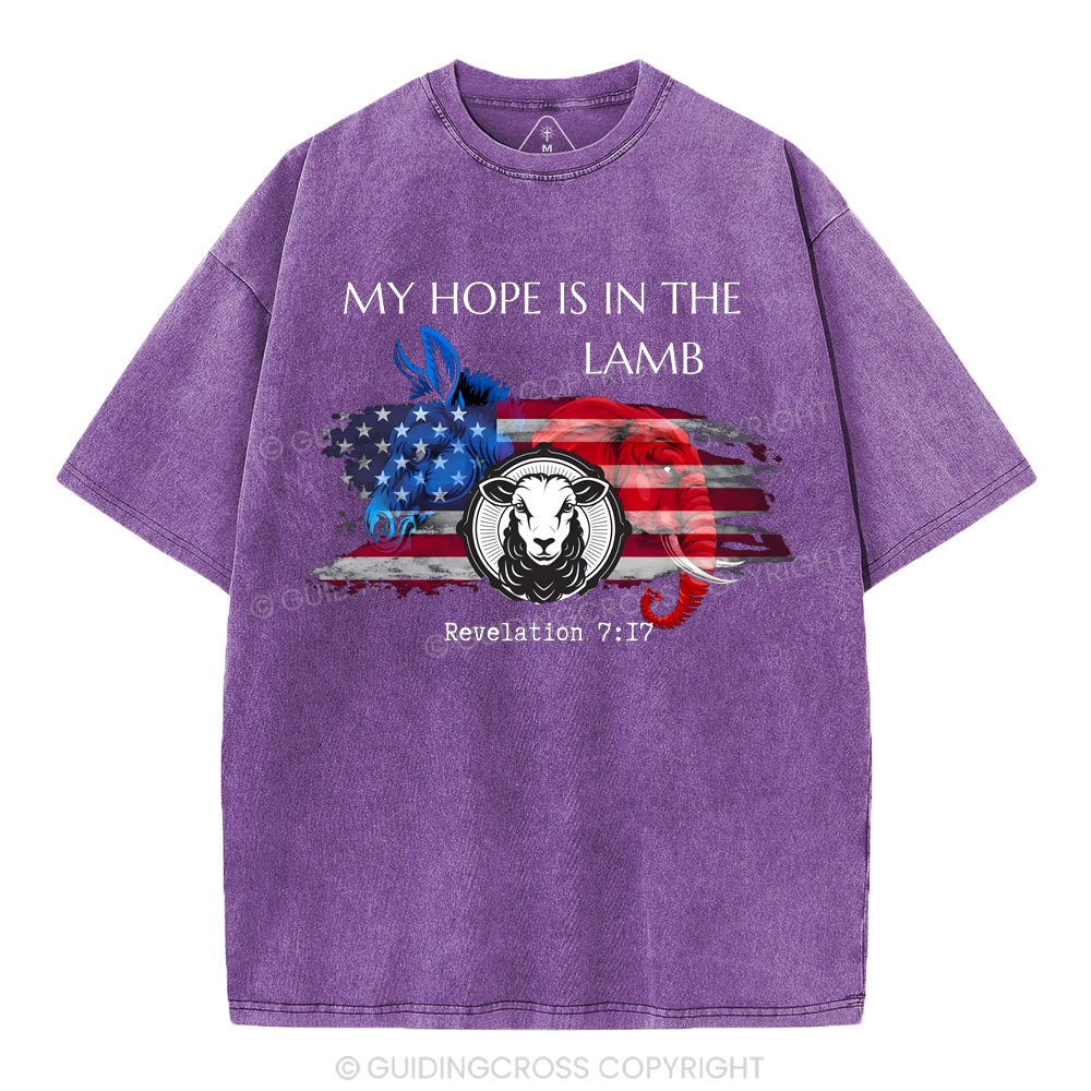 My Hope Is In The Lamb  Christian Washed T-Shirt