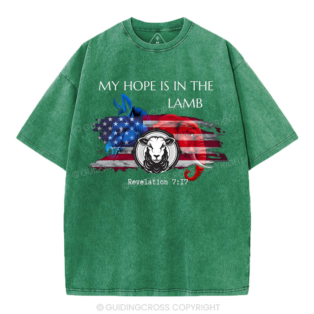 My Hope Is In The Lamb  Christian Washed T-Shirt