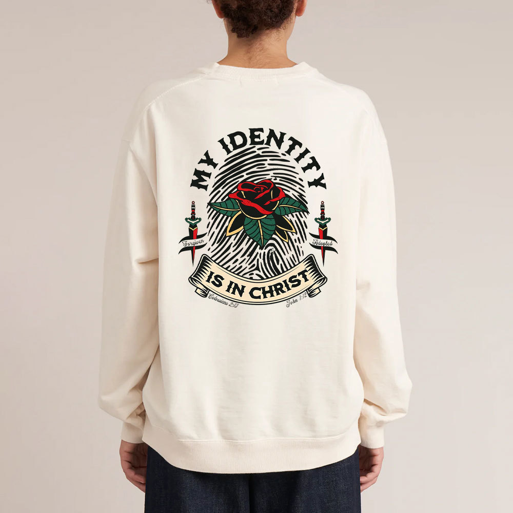 My Identify Is In Christ Christian Washed Sweatshirt