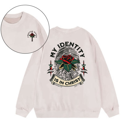 My Identify Is In Christ Christian Washed Sweatshirt