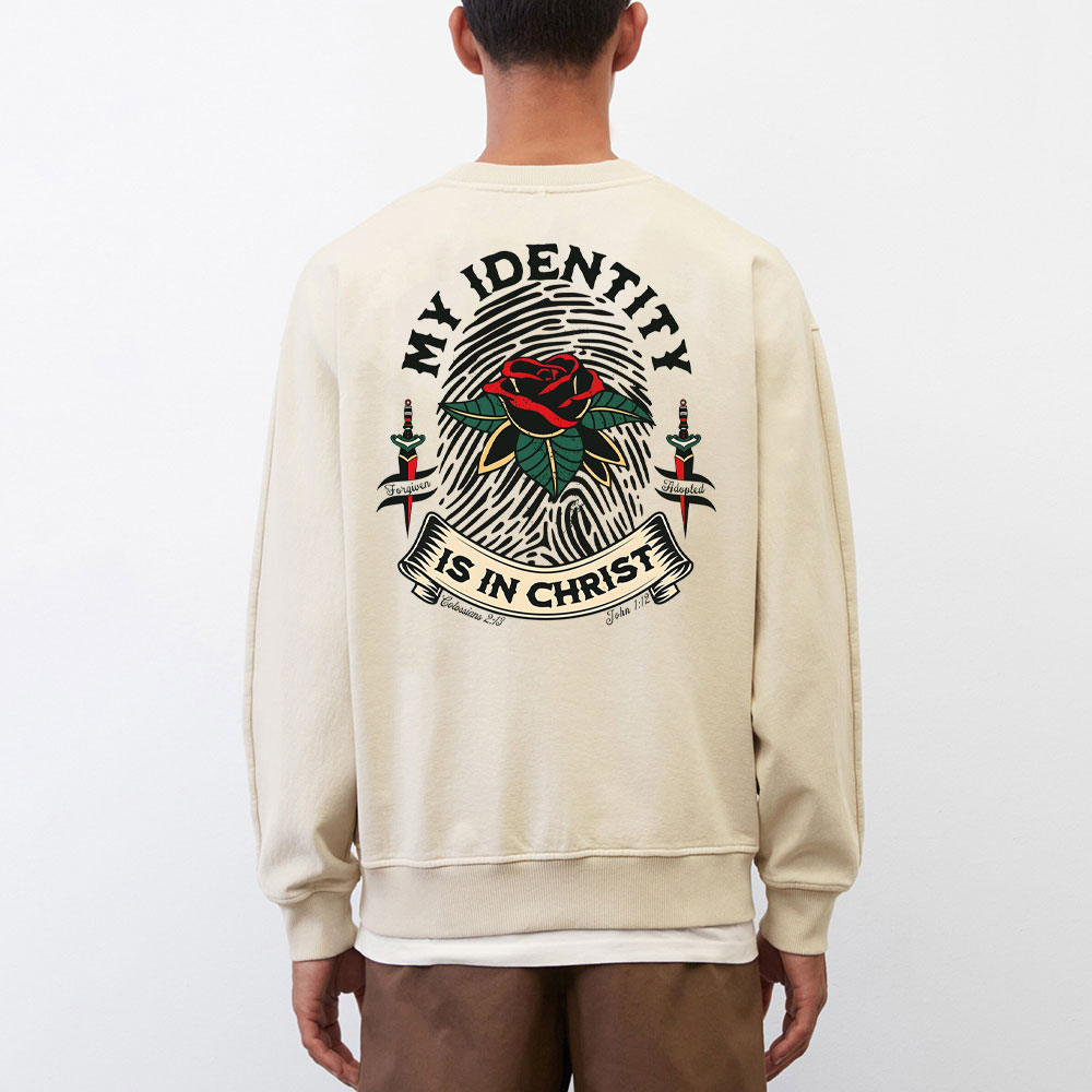 My Identify Is In Christ Christian Washed Sweatshirt