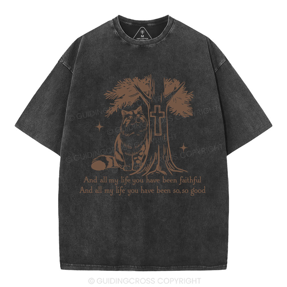 My Life Have Been Faintful  Christian Washed T-Shirt