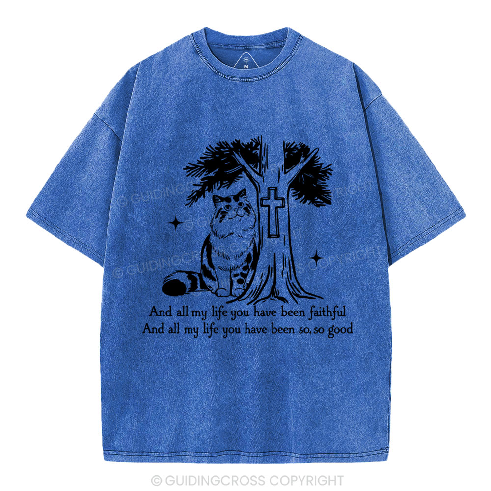 My Life Have Been Faintful  Christian Washed T-Shirt