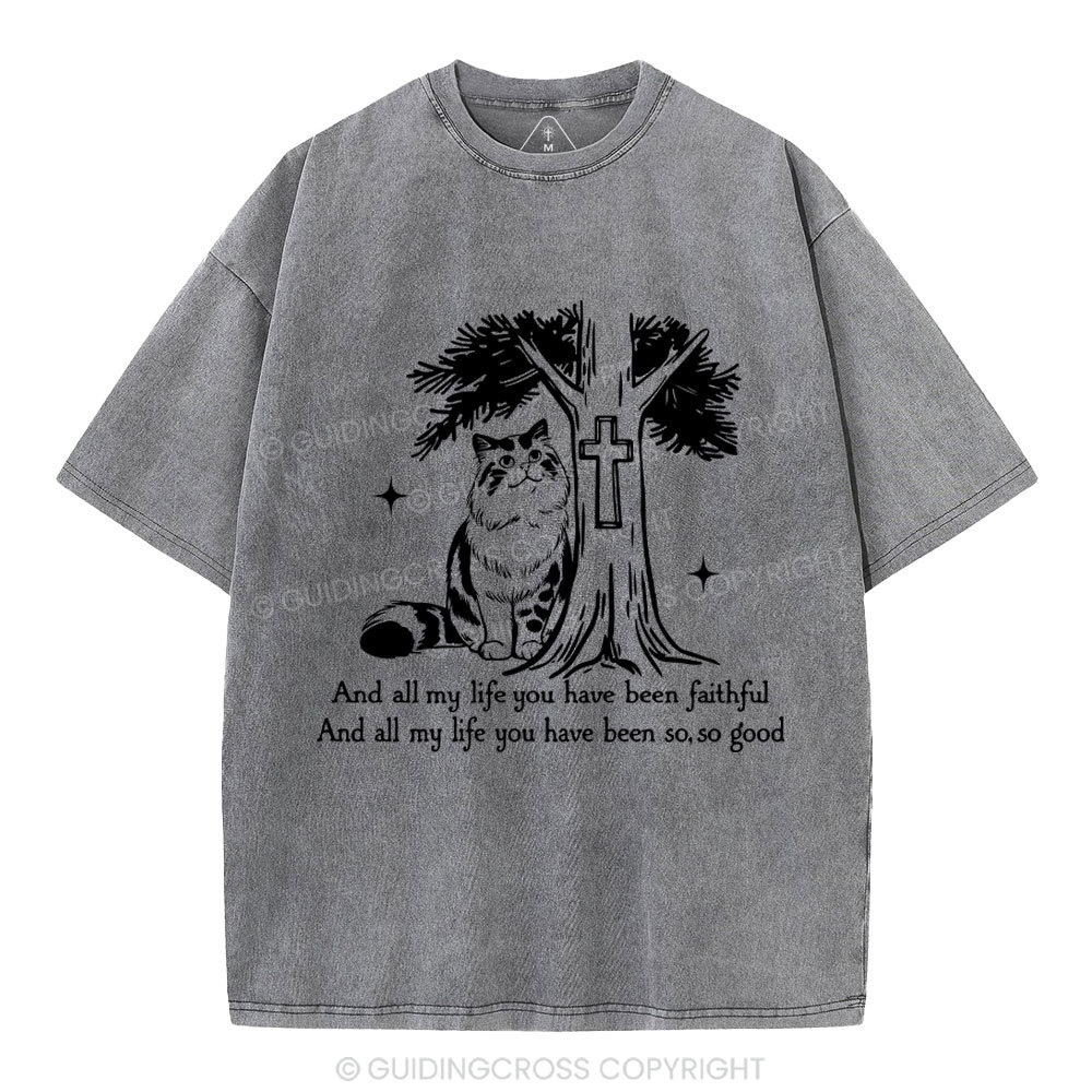 My Life Have Been Faintful  Christian Washed T-Shirt