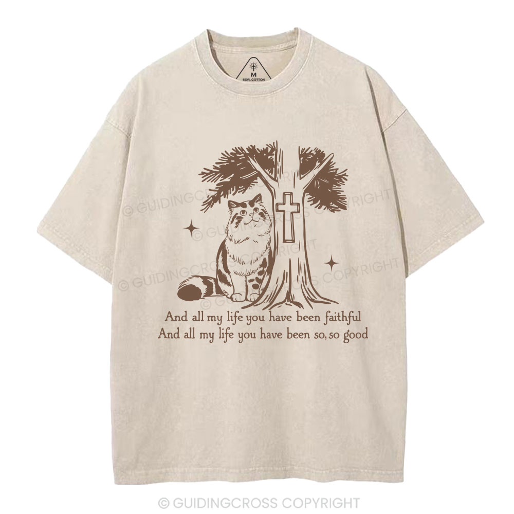 My Life Have Been Faintful  Christian Washed T-Shirt