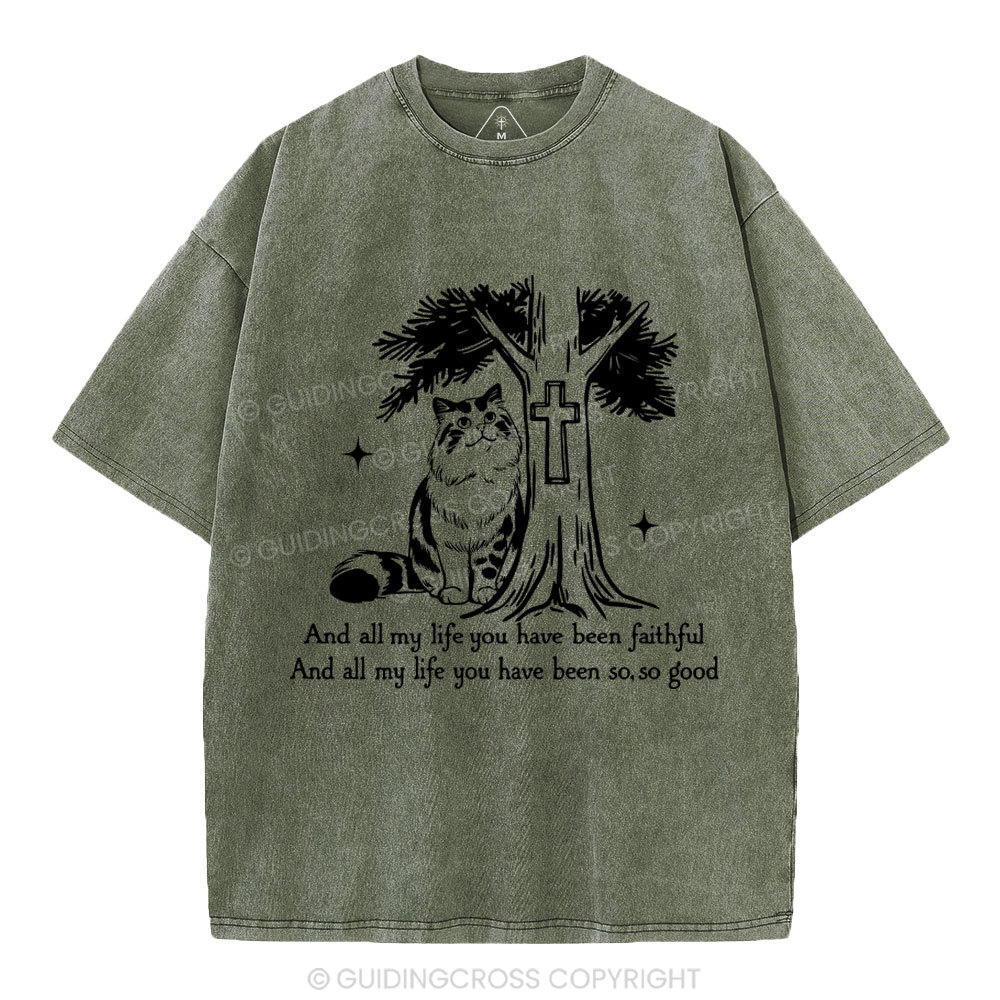 My Life Have Been Faintful  Christian Washed T-Shirt