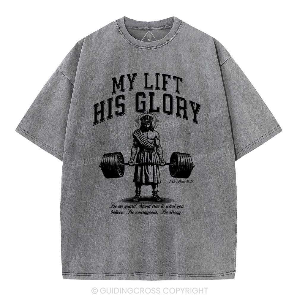 My Life His Glory Christian Washed T-Shirt
