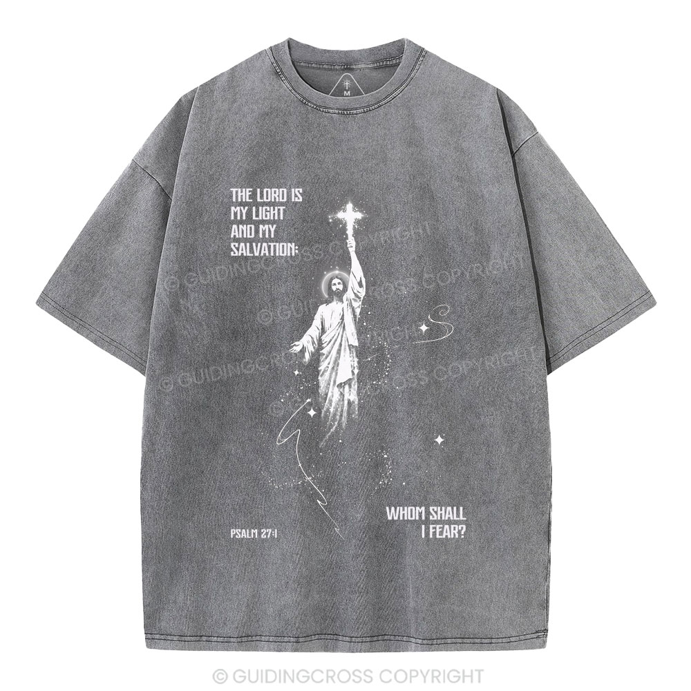 The Lord Is My Light Christian Washed T-Shirt