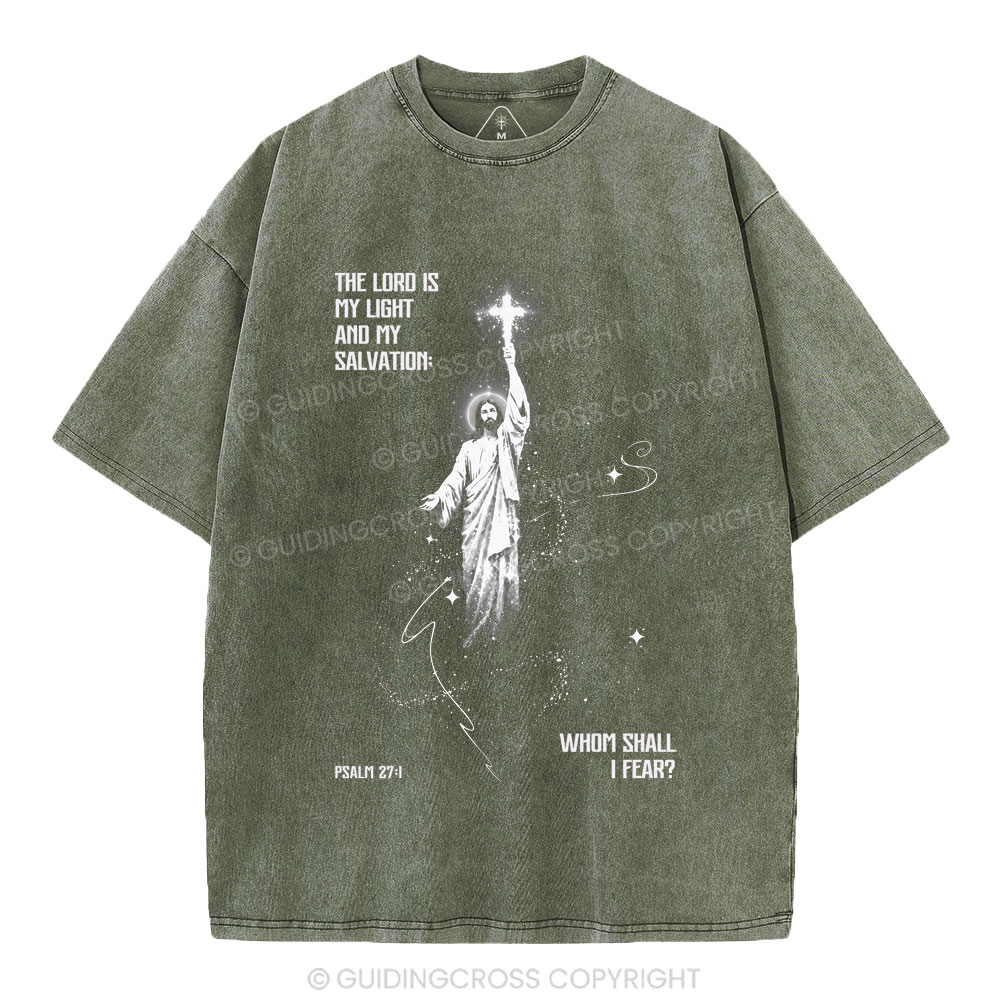 The Lord Is My Light Christian Washed T-Shirt