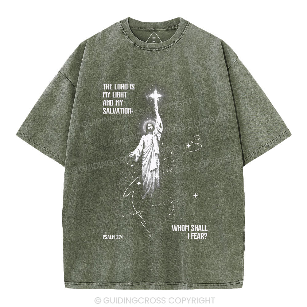 The Lord Is My Light Christian Washed T-Shirt