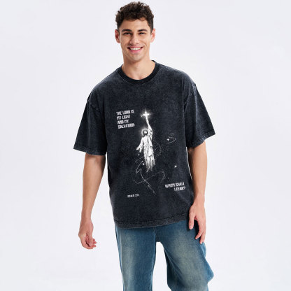 The Lord Is My Light Christian Washed T-Shirt