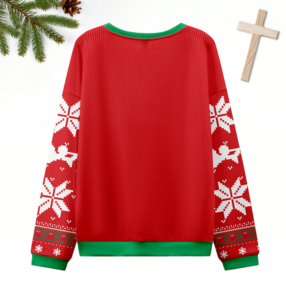 My Problem Is I Wanna Follow Jesus And Slap People Too Christian Ugly Christmas Sweatshirt