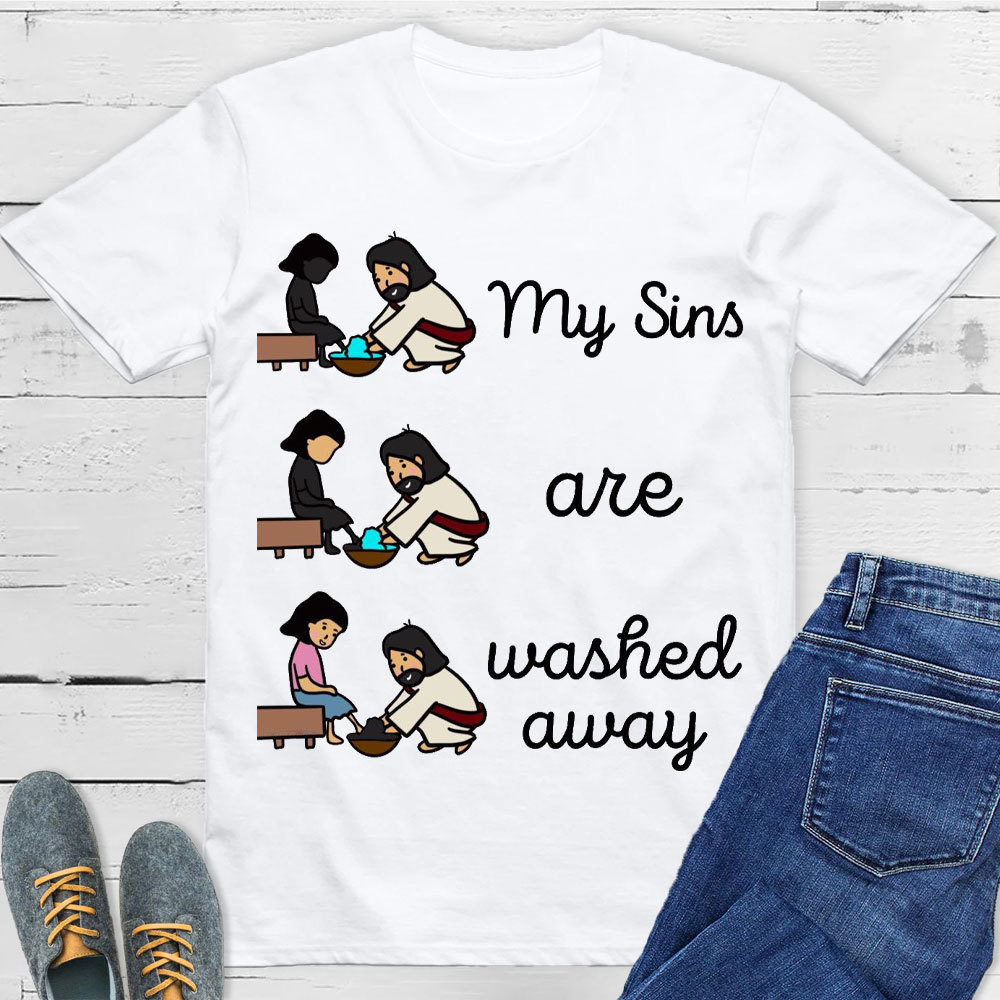 My Sins Are Washed Away Christian T-Shirt