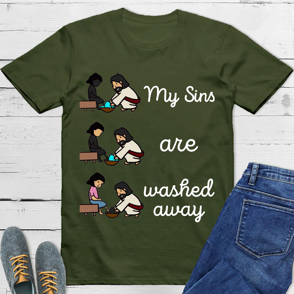 My Sins Are Washed Away Christian T-Shirt