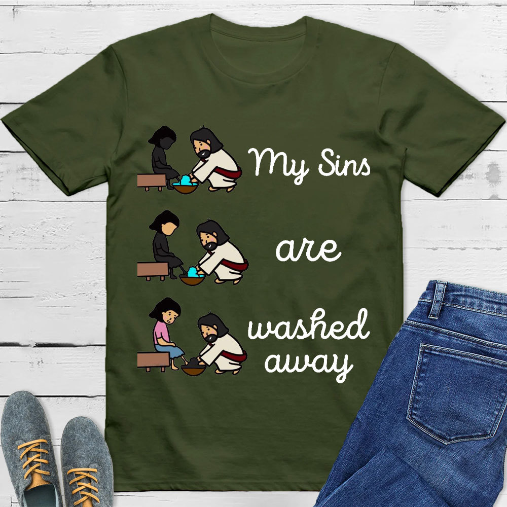My Sins Are Washed Away Christian T-Shirt