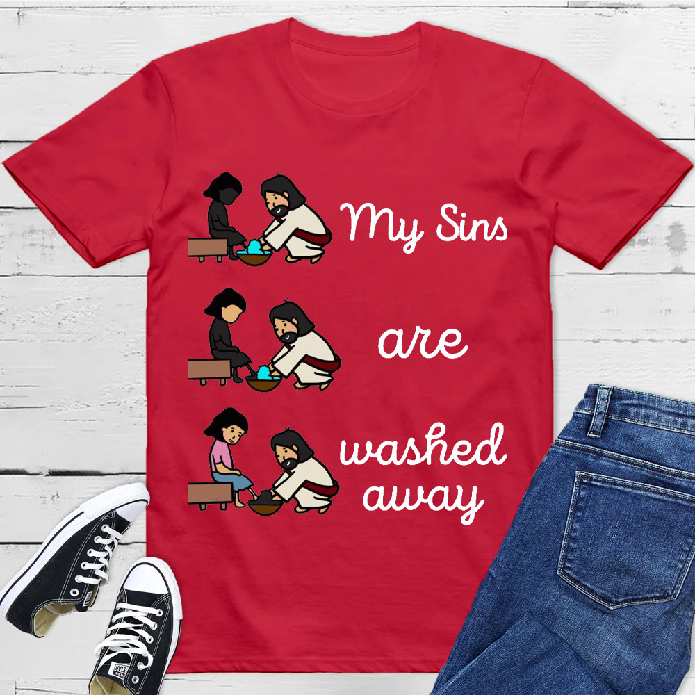 My Sins Are Washed Away Christian T-Shirt