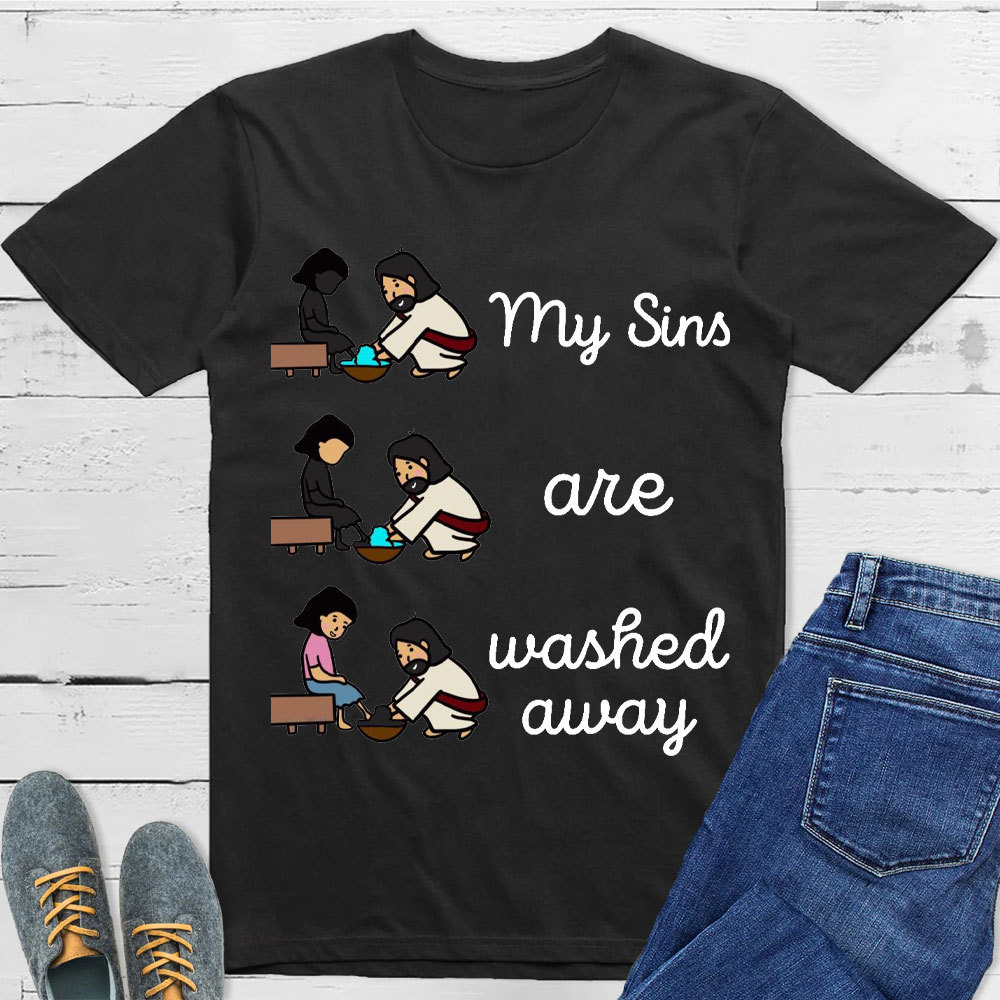 My Sins Are Washed Away Christian T-Shirt