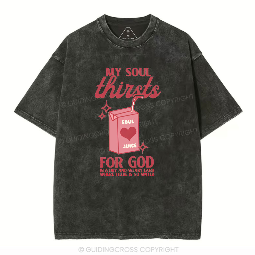 My Soul Thirsts For God Christian Washed T-Shirt