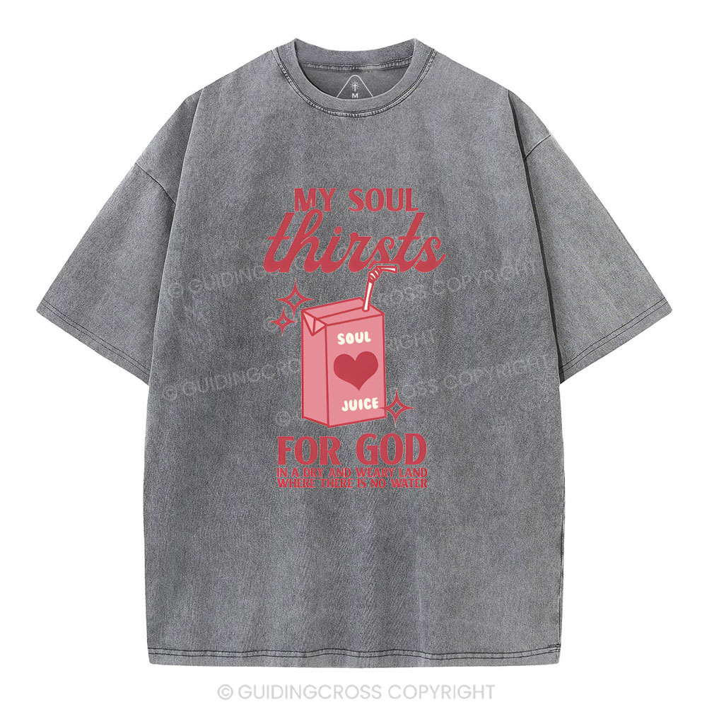 My Soul Thirsts For God Christian Washed T-Shirt