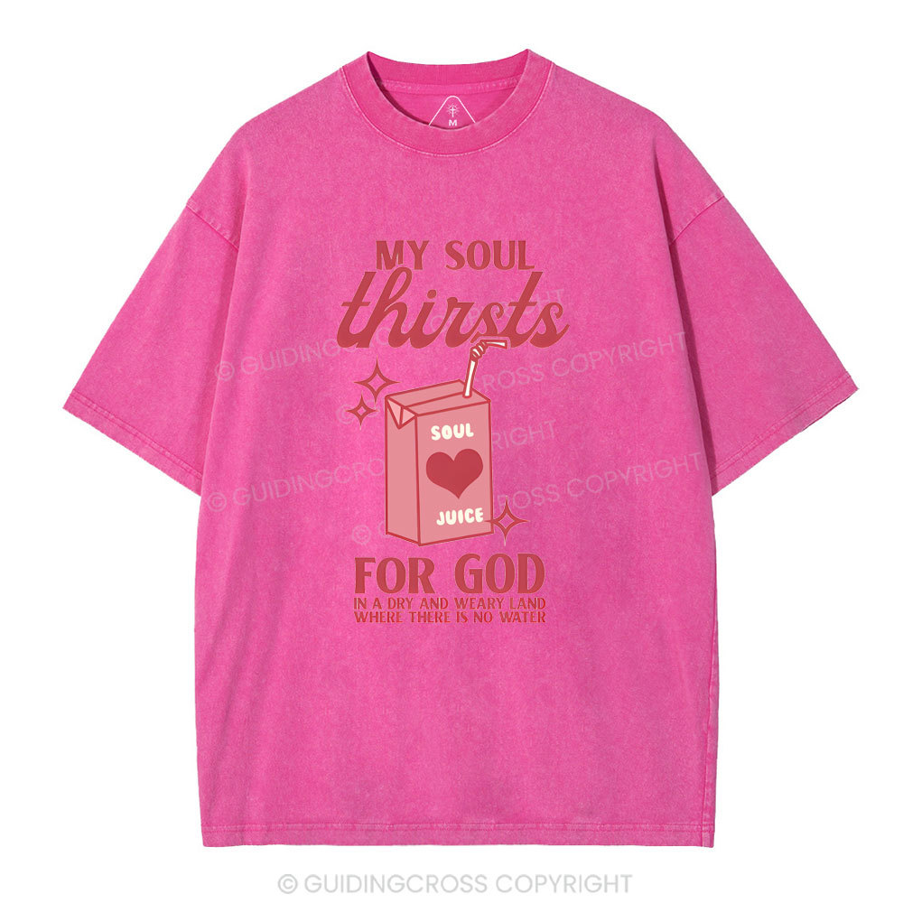 My Soul Thirsts For God Christian Washed T-Shirt