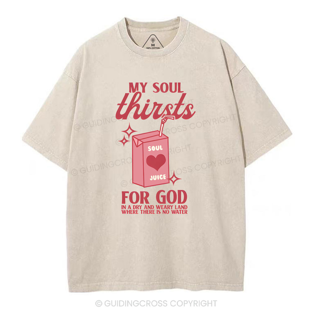 My Soul Thirsts For God Christian Washed T-Shirt