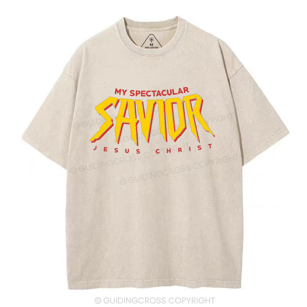 My Spectacular Savior Christian Washed T-Shirt