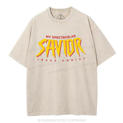 My Spectacular Savior Christian Washed T-Shirt