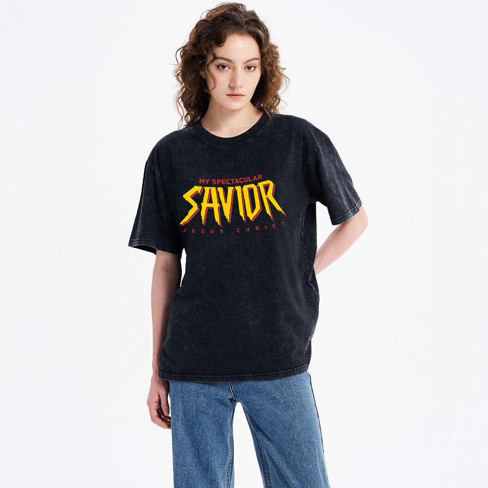 My Spectacular Savior Christian Washed T-Shirt