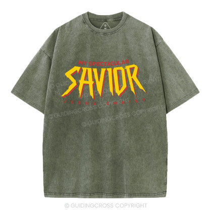 My Spectacular Savior Christian Washed T-Shirt