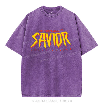 My Spectacular Savior Christian Washed T-Shirt