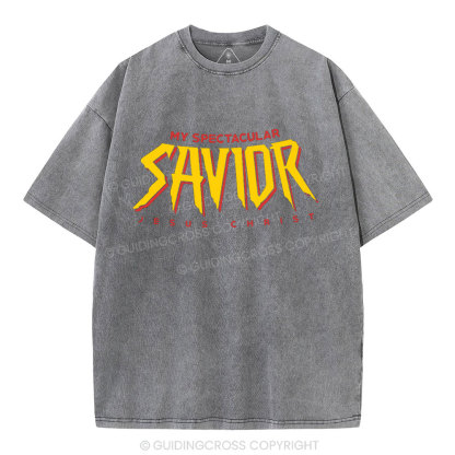 My Spectacular Savior Christian Washed T-Shirt