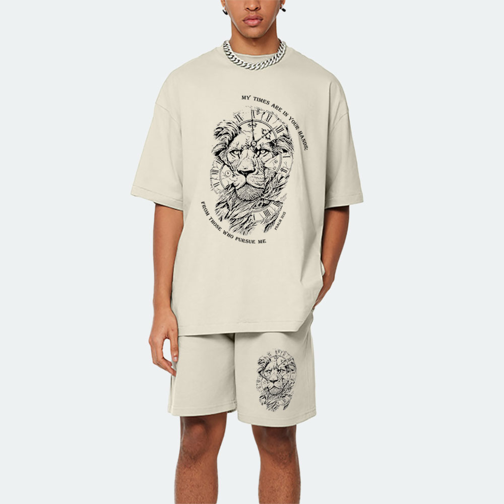 My Times Are In Your Hands Christian Washed T-Shirt & Shorts