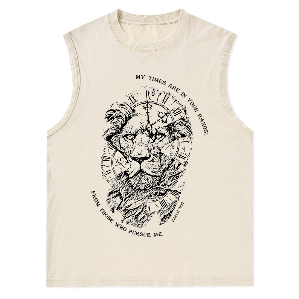 My Times Are In Your Hands Christian Washed Tank Top
