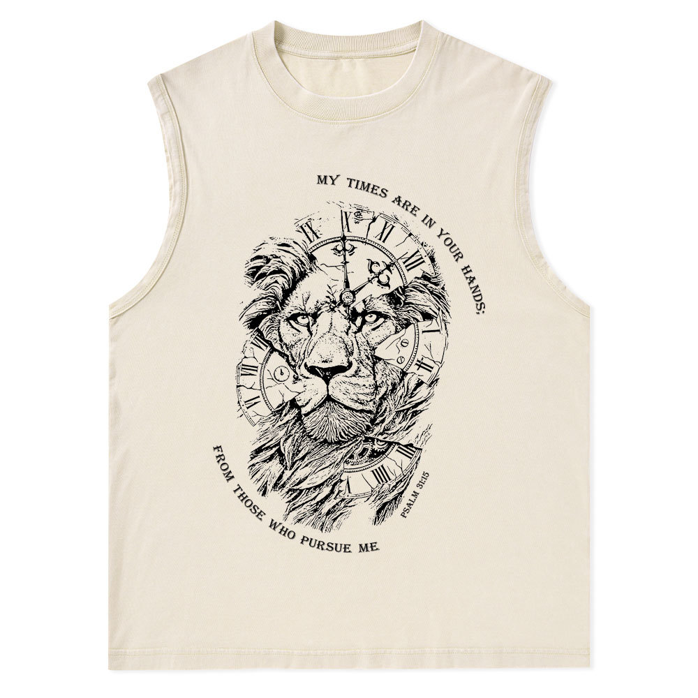 My Times Are In Your Hands Christian Washed Tank Top